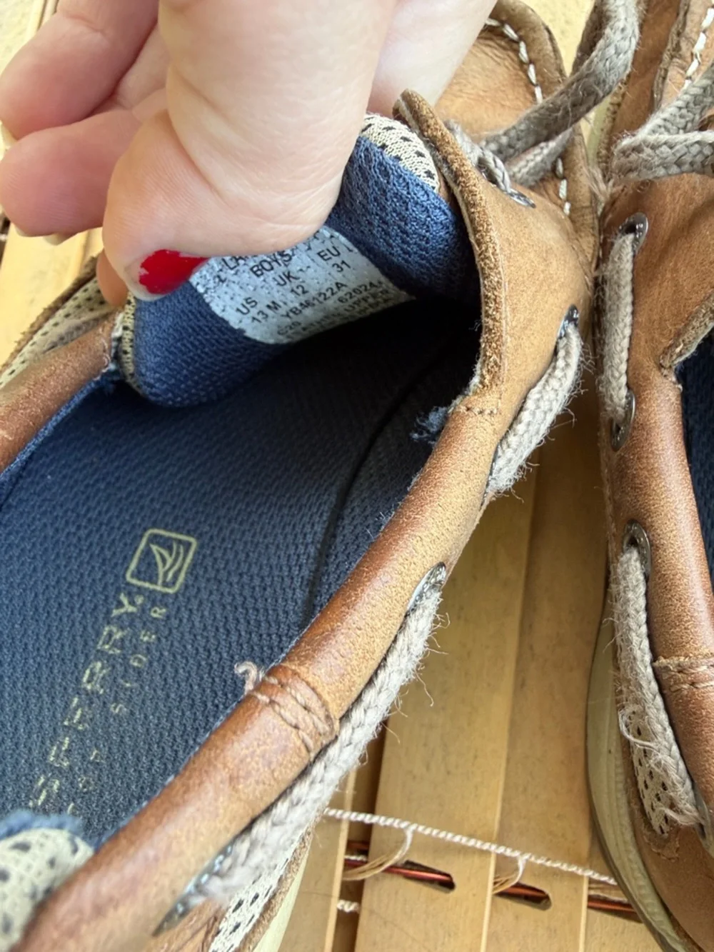 Sperry Kids Brown Leather Moccasin Boat Shoes